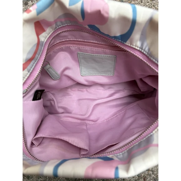 Y2K COACH RAINBOW C CHUNKY SHOULDER BAG Pastel Pink Lining - Picture 9 of 9